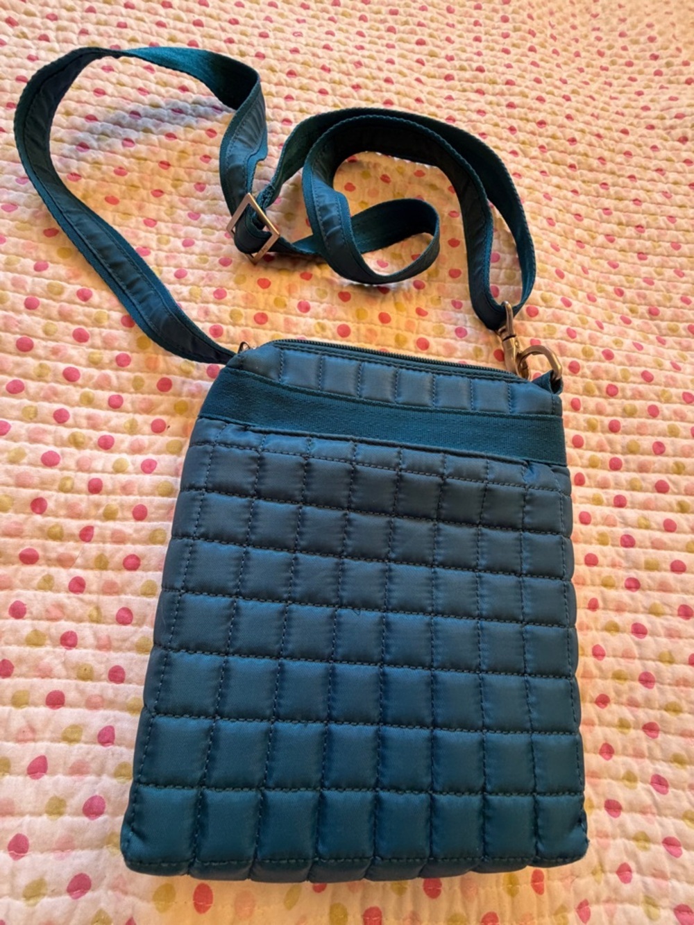 lug Quilted Crossbody Bag in Teal Blue-Great Condition - Picture 2 of 12